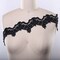 1 Yard 2.5" Wide Black Beaded Sequin Lace Trim Elegant Embellishment